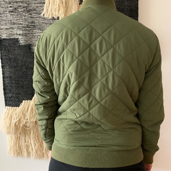 Last Chance! Olive Green Bomber Jacket - Picture 3 of 8